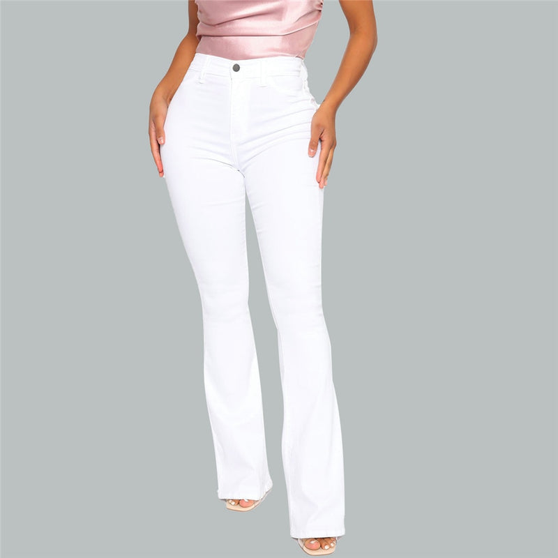 White Denim Flare Jeans