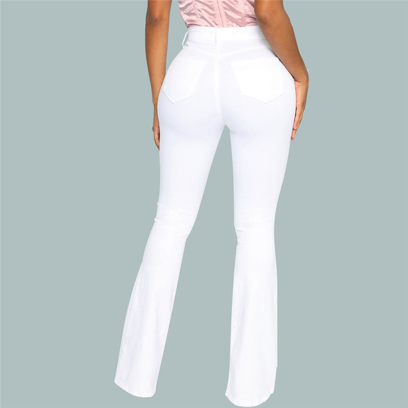 White Denim Flare Jeans