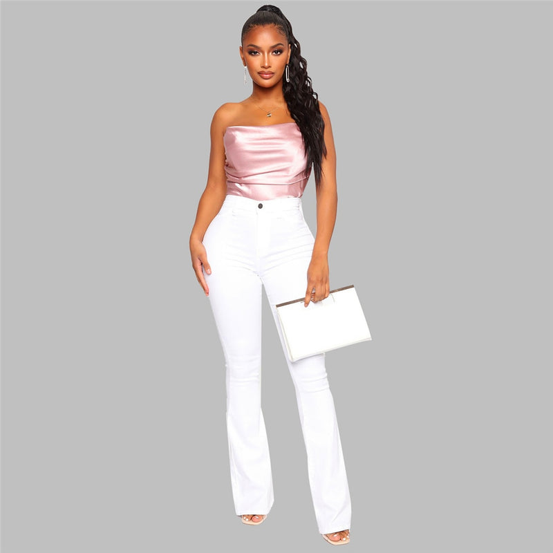 White Denim Flare Jeans