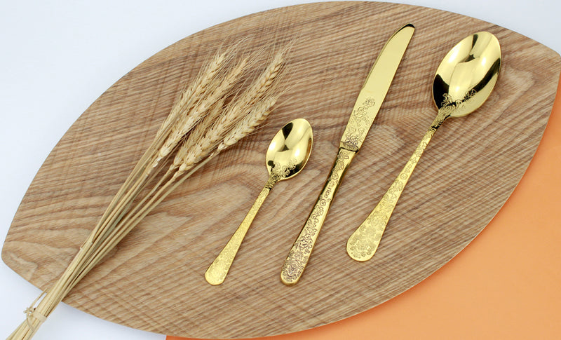 Elegant Flower Pattern Cutlery Set
