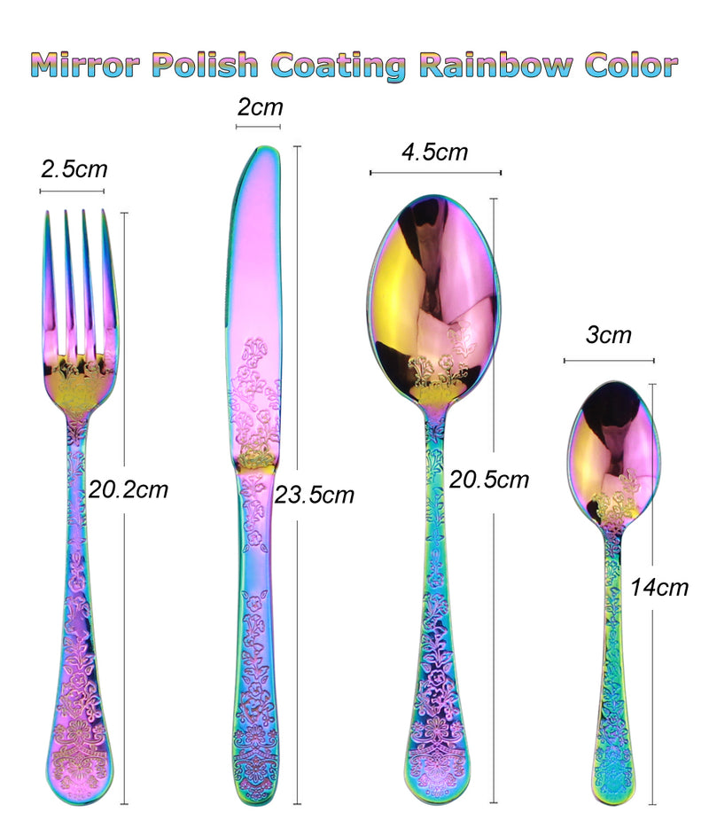 Elegant Flower Pattern Cutlery Set