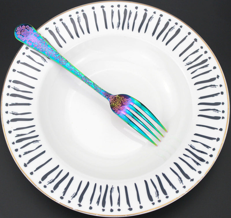 Elegant Flower Pattern Cutlery Set