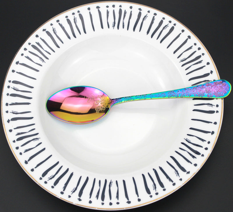 Elegant Flower Pattern Cutlery Set