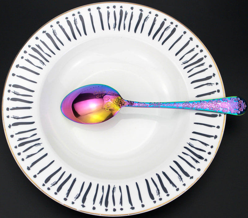 Elegant Flower Pattern Cutlery Set