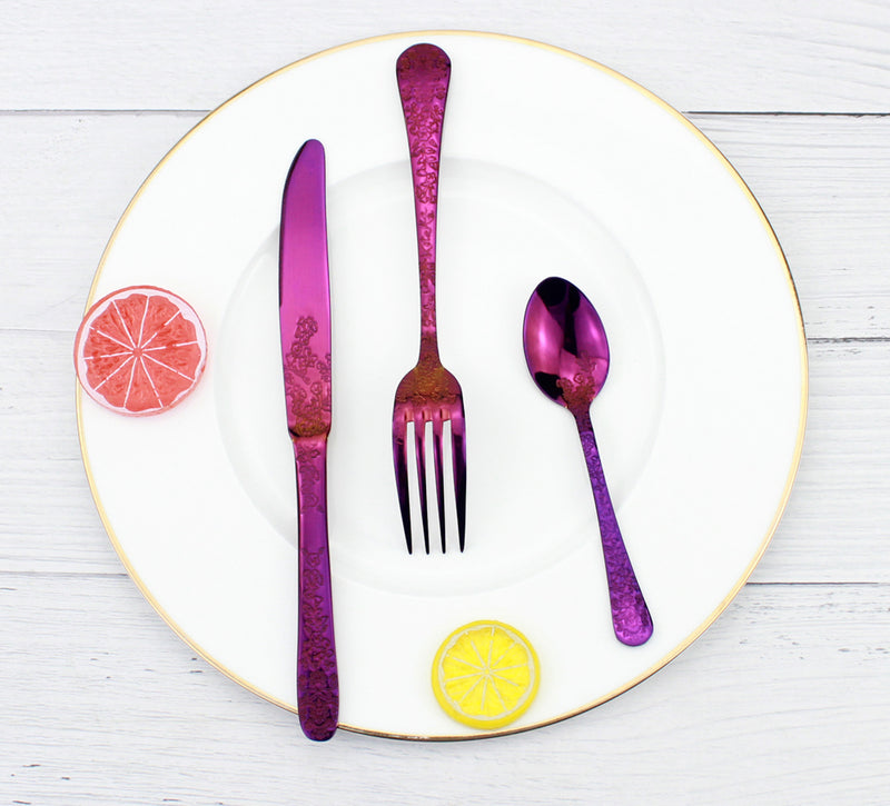 Elegant Flower Pattern Cutlery Set