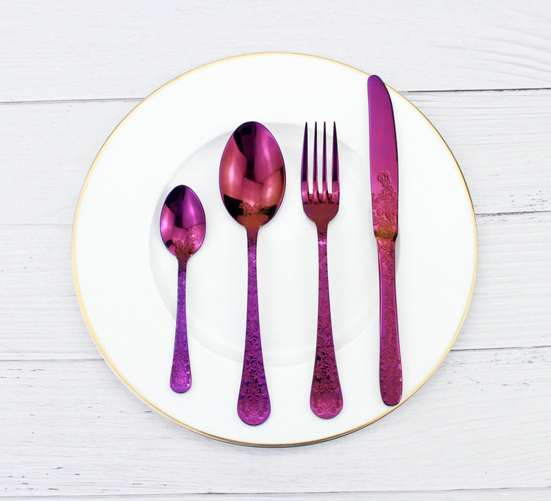 Elegant Flower Pattern Cutlery Set
