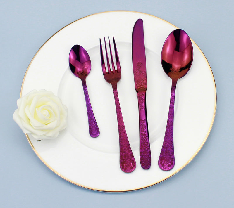 Elegant Flower Pattern Cutlery Set