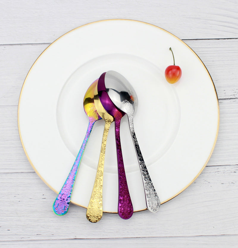 Elegant Flower Pattern Cutlery Set