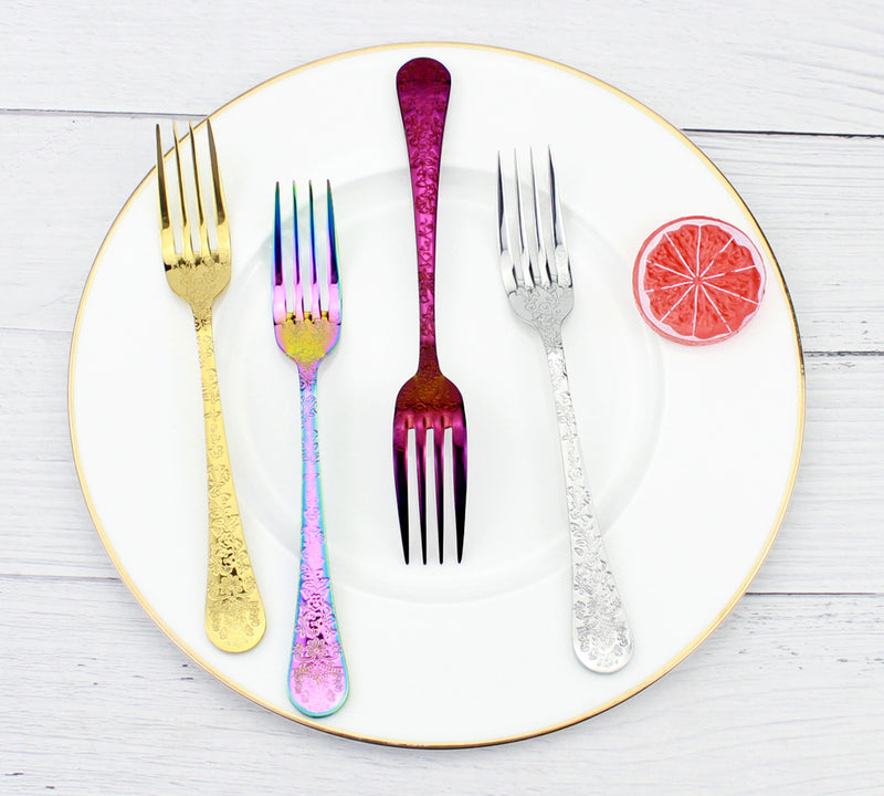 Elegant Flower Pattern Cutlery Set