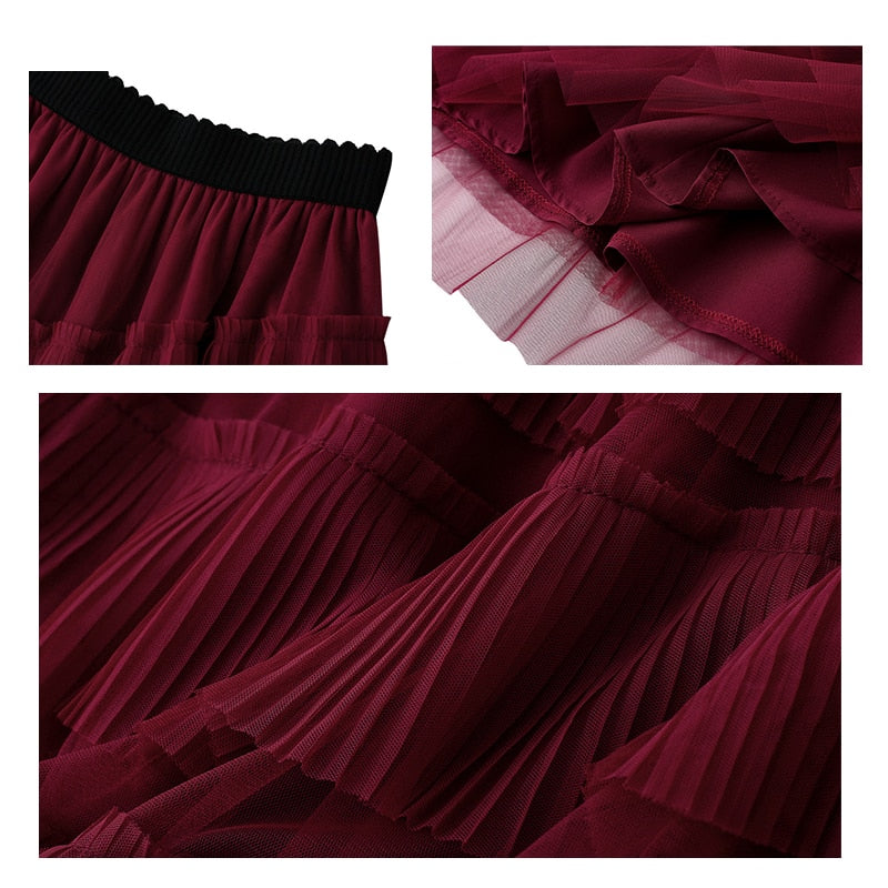Full-Length Ruffled Skirt