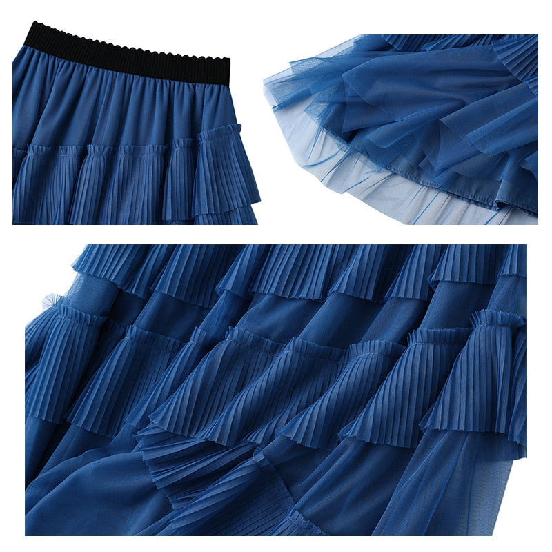 Full-Length Ruffled Skirt