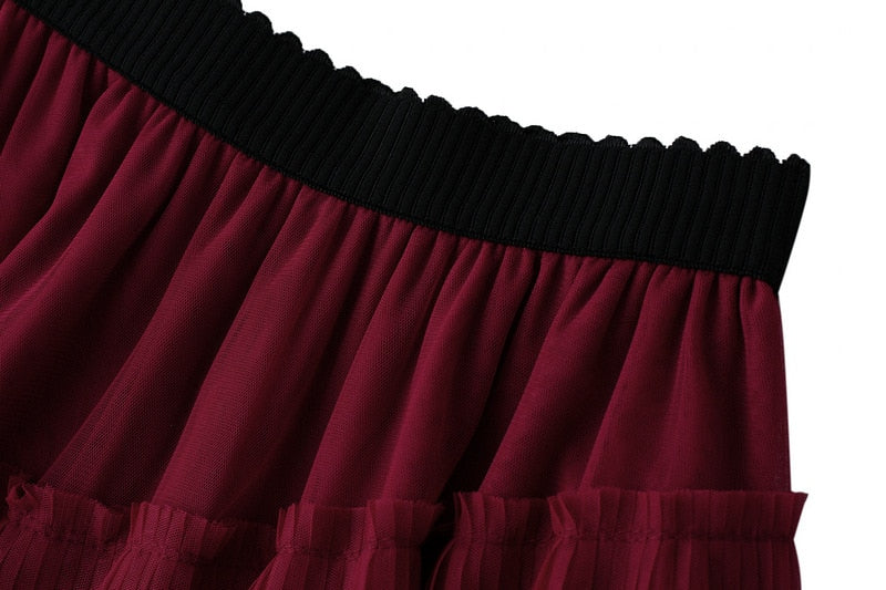 Full-Length Ruffled Skirt