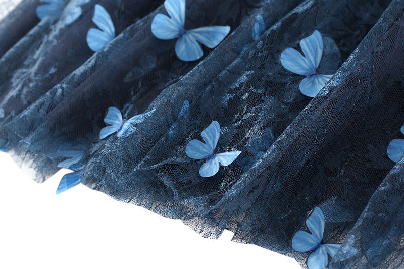 Butterfly Lace Full-Length Skirt