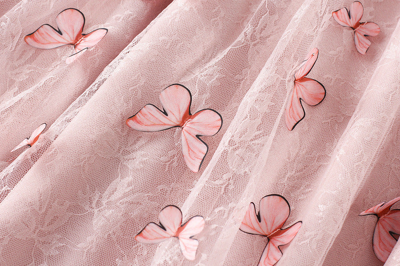 Butterfly Lace Full-Length Skirt