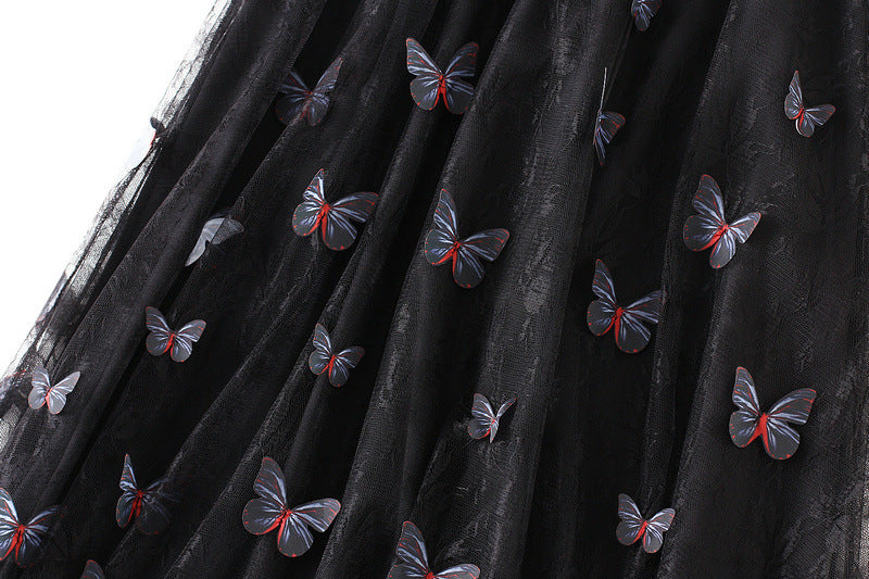 Butterfly Lace Full-Length Skirt