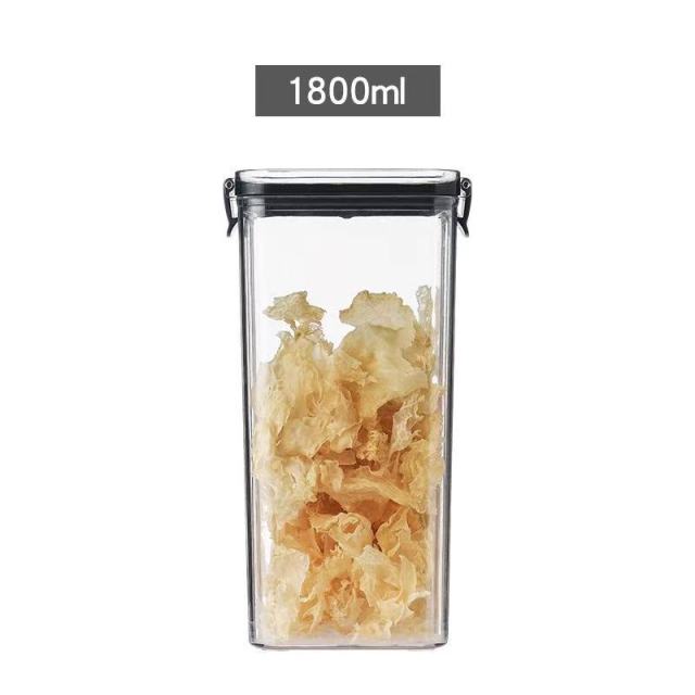 Square Food Storage Container with Clip-On Lid