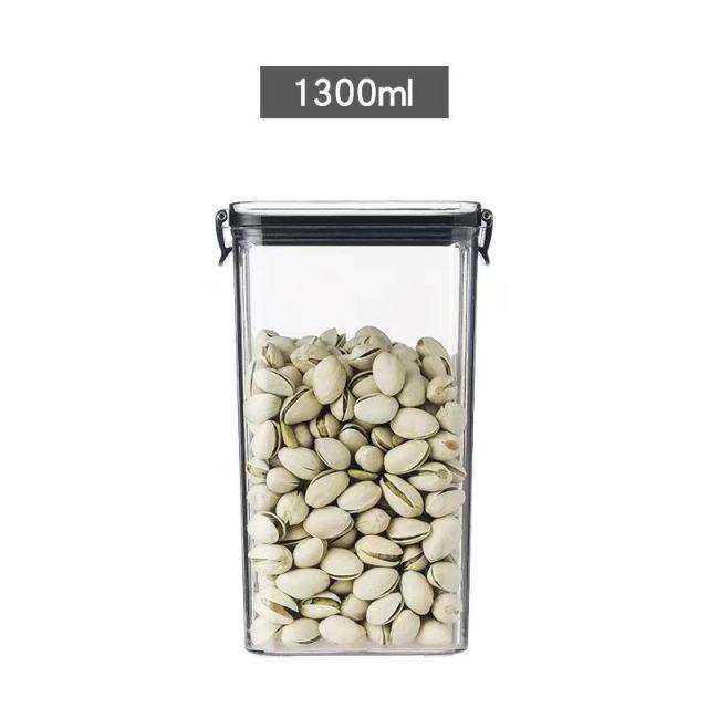 Square Food Storage Container with Clip-On Lid