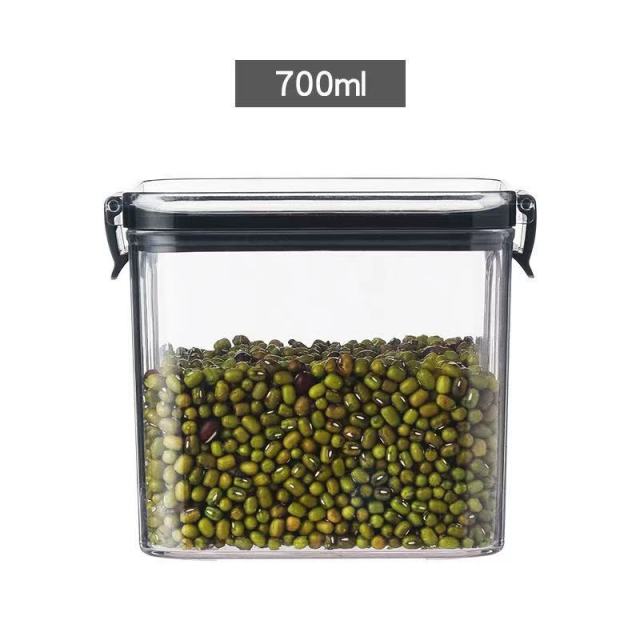 Square Food Storage Container with Clip-On Lid