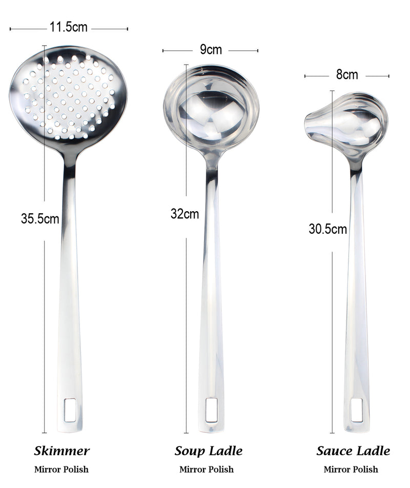 Modern Stainless Steel Kitchen Cooking Utensil Set