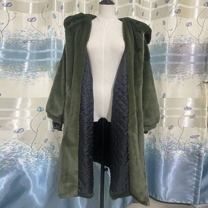 Hooded Faux-Fur Winter Coat