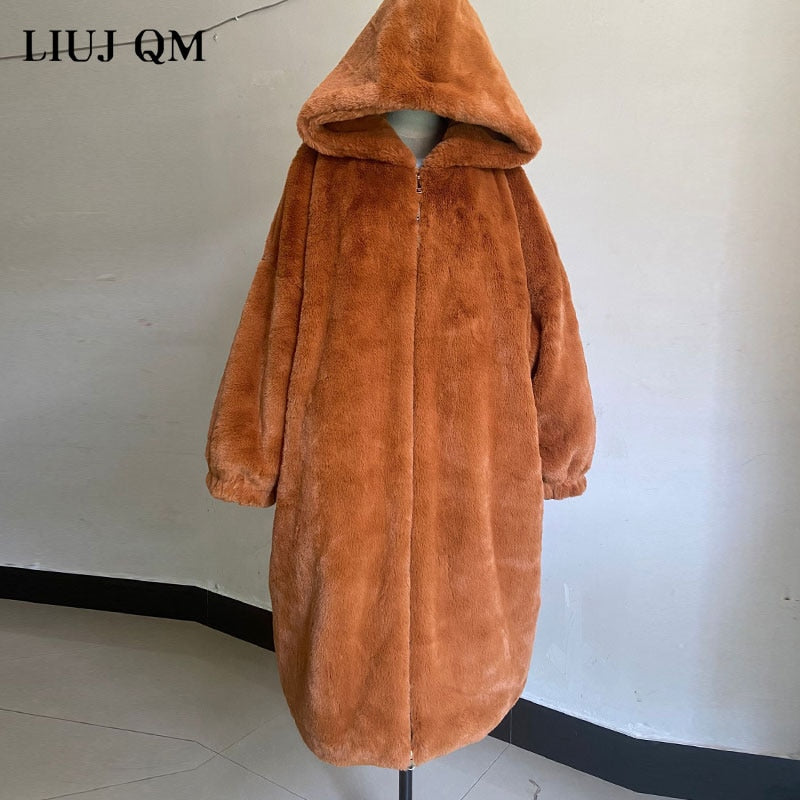 Hooded Faux-Fur Winter Coat