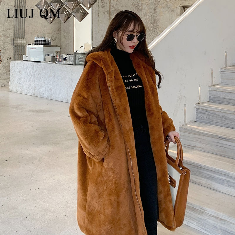 Hooded Faux-Fur Winter Coat