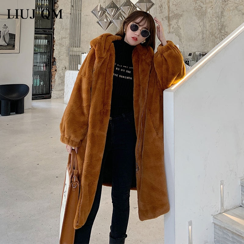 Hooded Faux-Fur Winter Coat