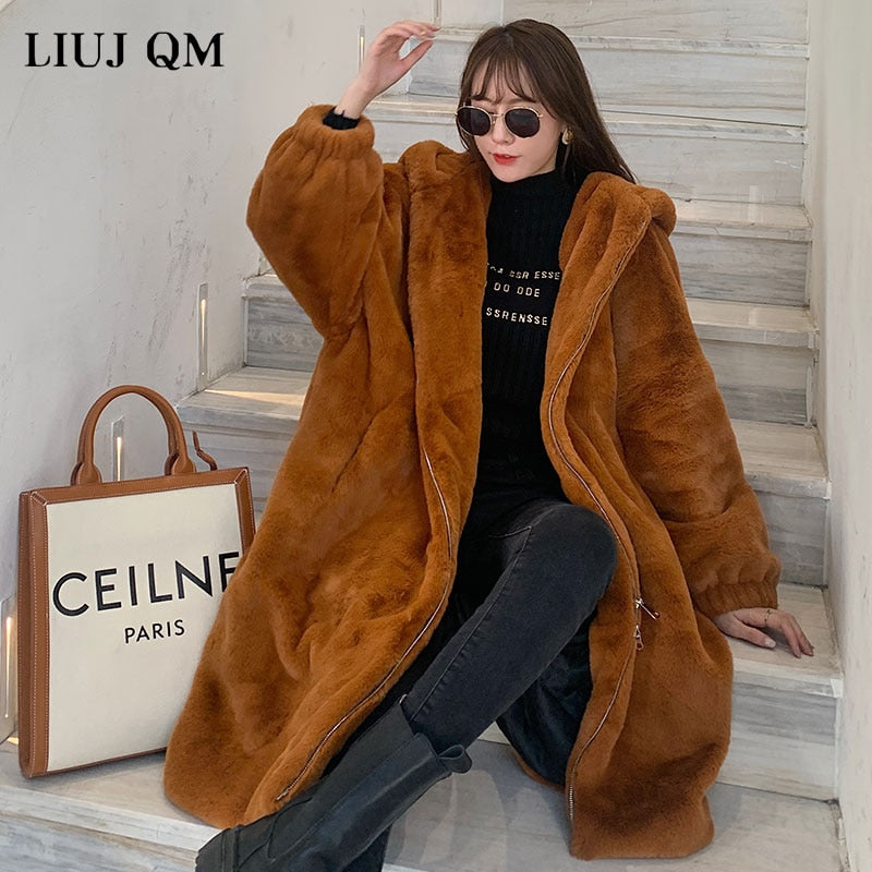 Hooded Faux-Fur Winter Coat