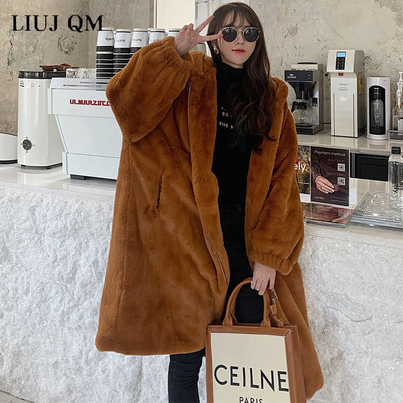 Hooded Faux-Fur Winter Coat