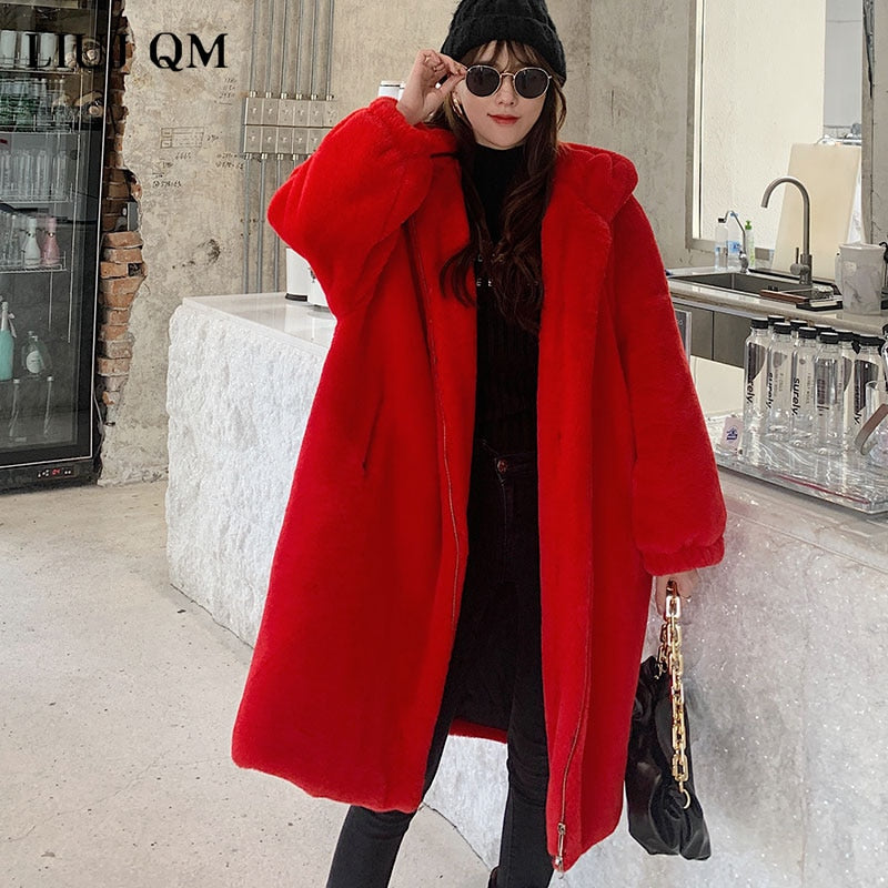 Hooded Faux-Fur Winter Coat