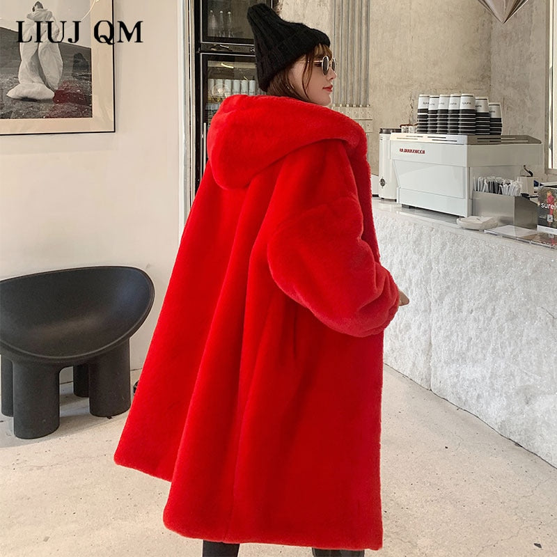 Hooded Faux-Fur Winter Coat