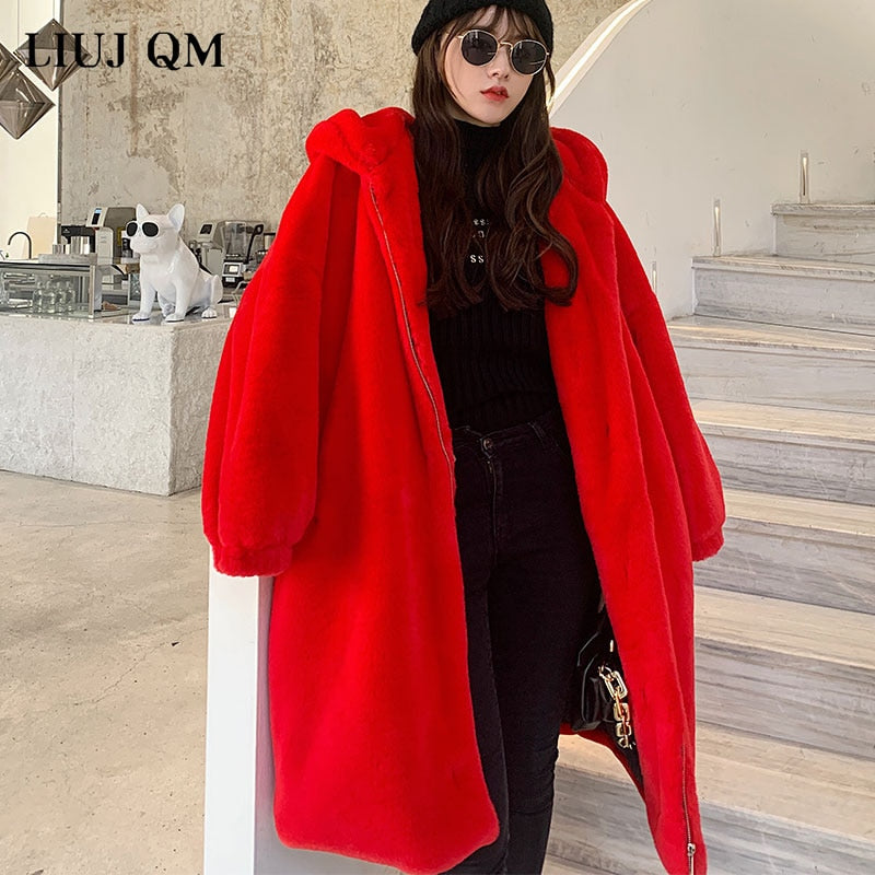 Hooded Faux-Fur Winter Coat