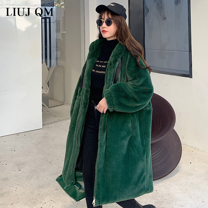 Hooded Faux-Fur Winter Coat