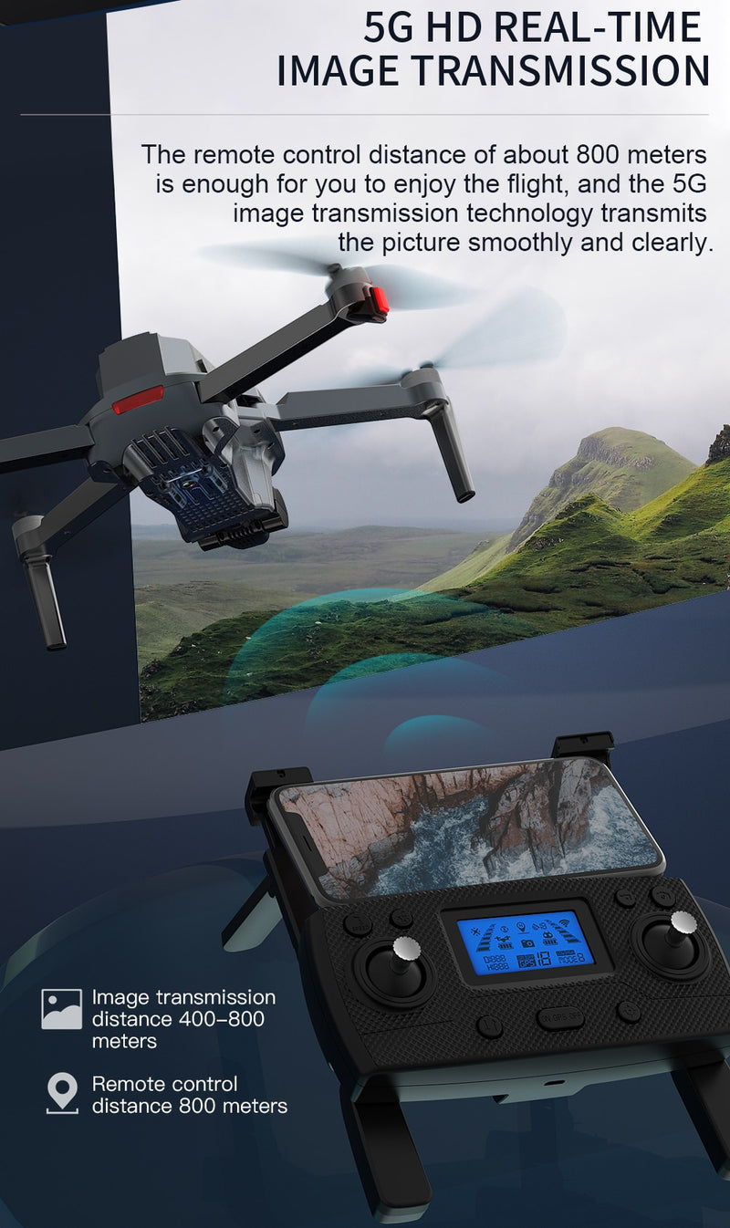 SG907 MAX Triple-Axis Drone 5G WiFi GPS 4K Camera