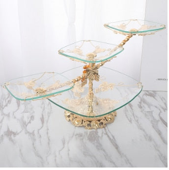 Tiered Glass and Metal Platter