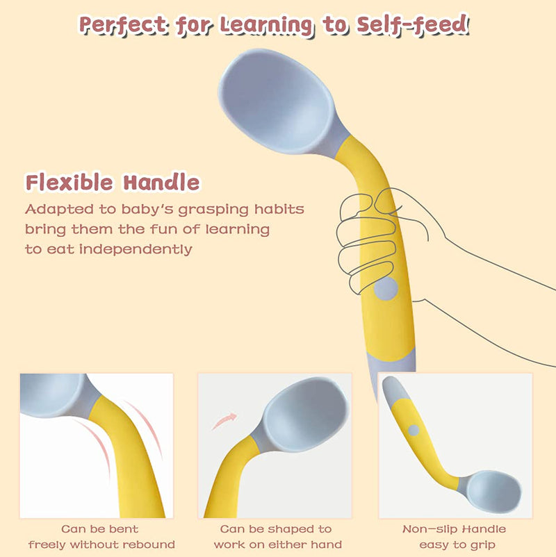 BPA-Free Flexible Silicone Baby Spoon