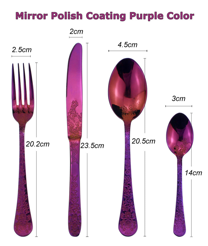Elegant Flower Pattern Cutlery Set