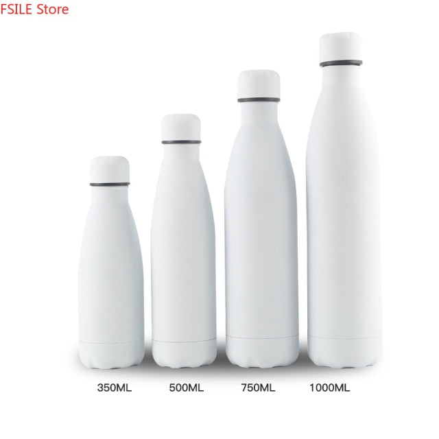 Monochrome Stainless Steel Water Bottle (350 ml, 500 ml, 750 ml, 1,000 ml)