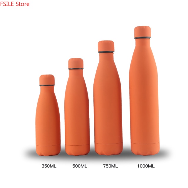 Monochrome Stainless Steel Water Bottle (350 ml, 500 ml, 750 ml, 1,000 ml)