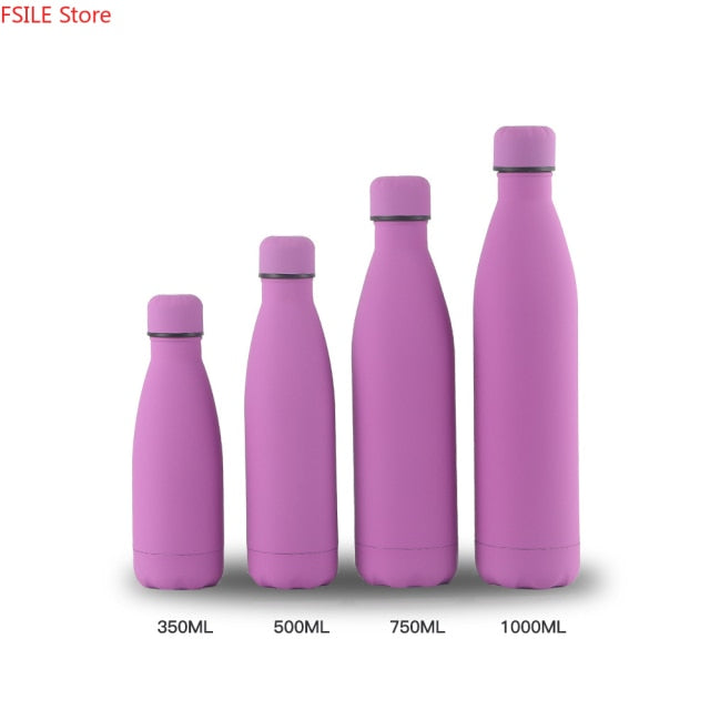Monochrome Stainless Steel Water Bottle (350 ml, 500 ml, 750 ml, 1,000 ml)