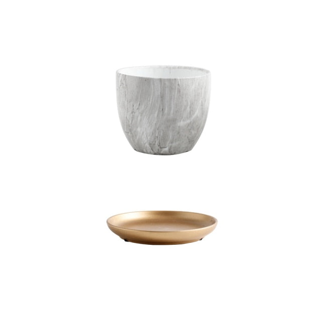 Ceramic Planter With Tray