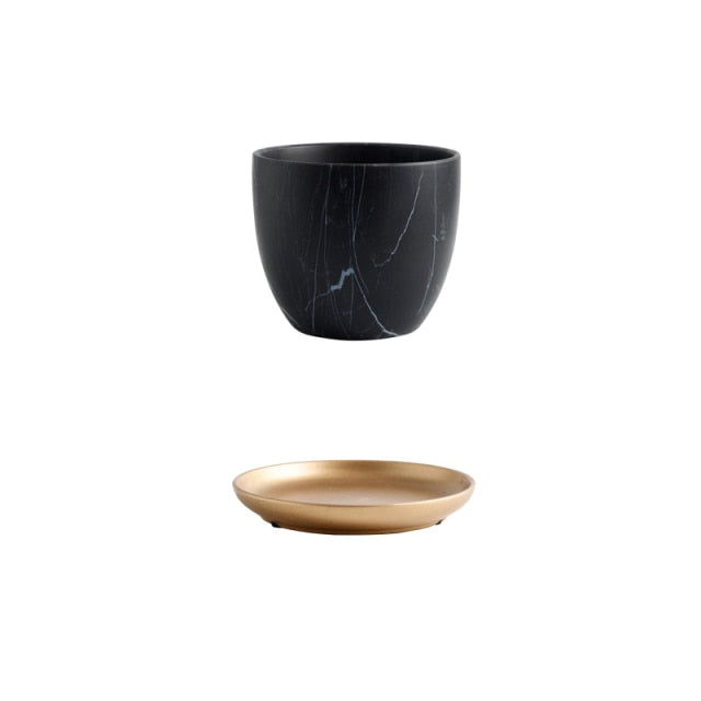 Ceramic Planter With Tray
