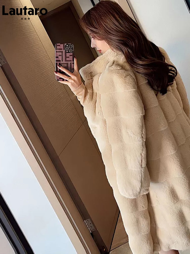 Long Faux-Fur Winter Coat