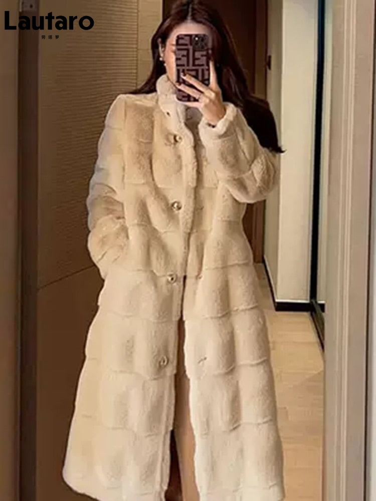 Long Faux-Fur Winter Coat