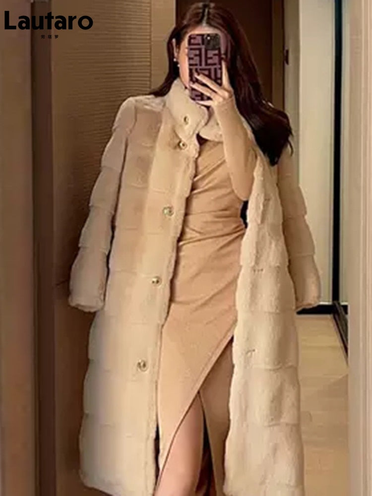 Long Faux-Fur Winter Coat
