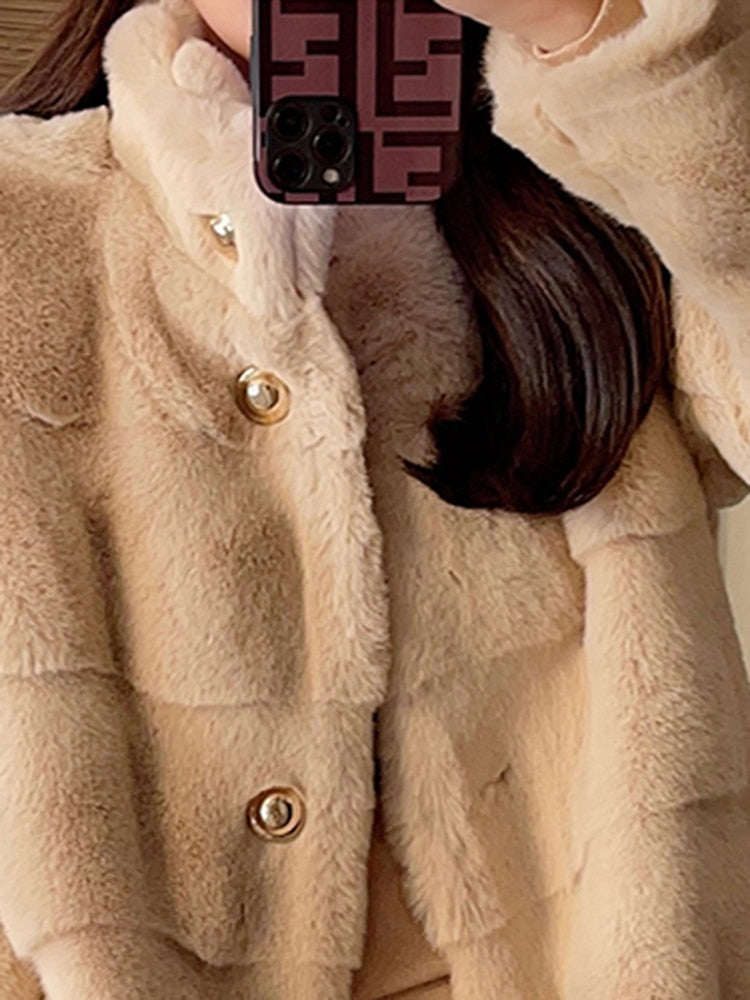 Long Faux-Fur Winter Coat