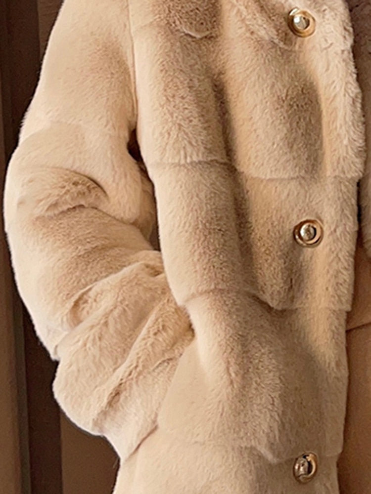Long Faux-Fur Winter Coat