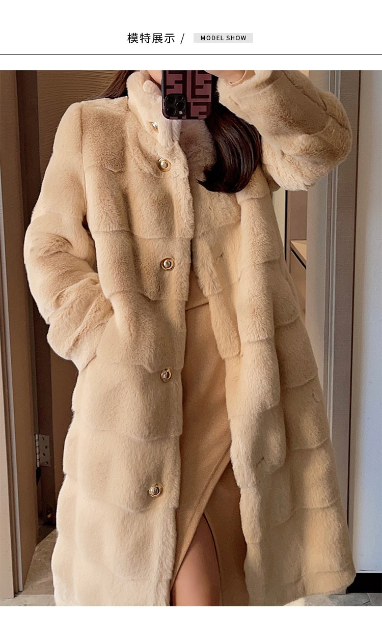 Long Faux-Fur Winter Coat