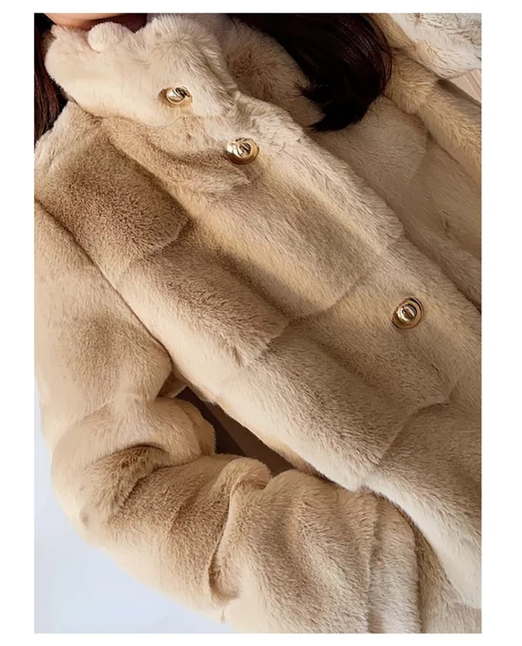 Long Faux-Fur Winter Coat