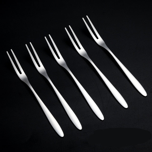 Stainless Steel Spoon and Fork Set with Swan-shaped Holder